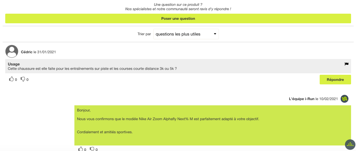 module Q&A d'irun